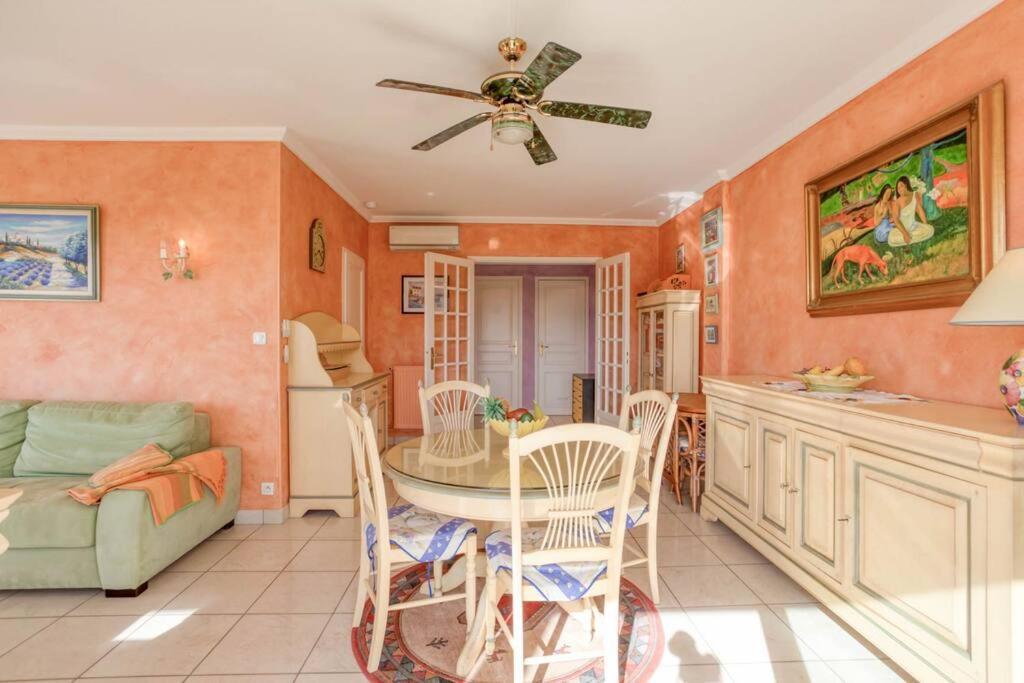 A6- 2 Bdr Incredible Sea View - Ac, Garage & Terrace Lejlighed Antibes Eksteriør billede